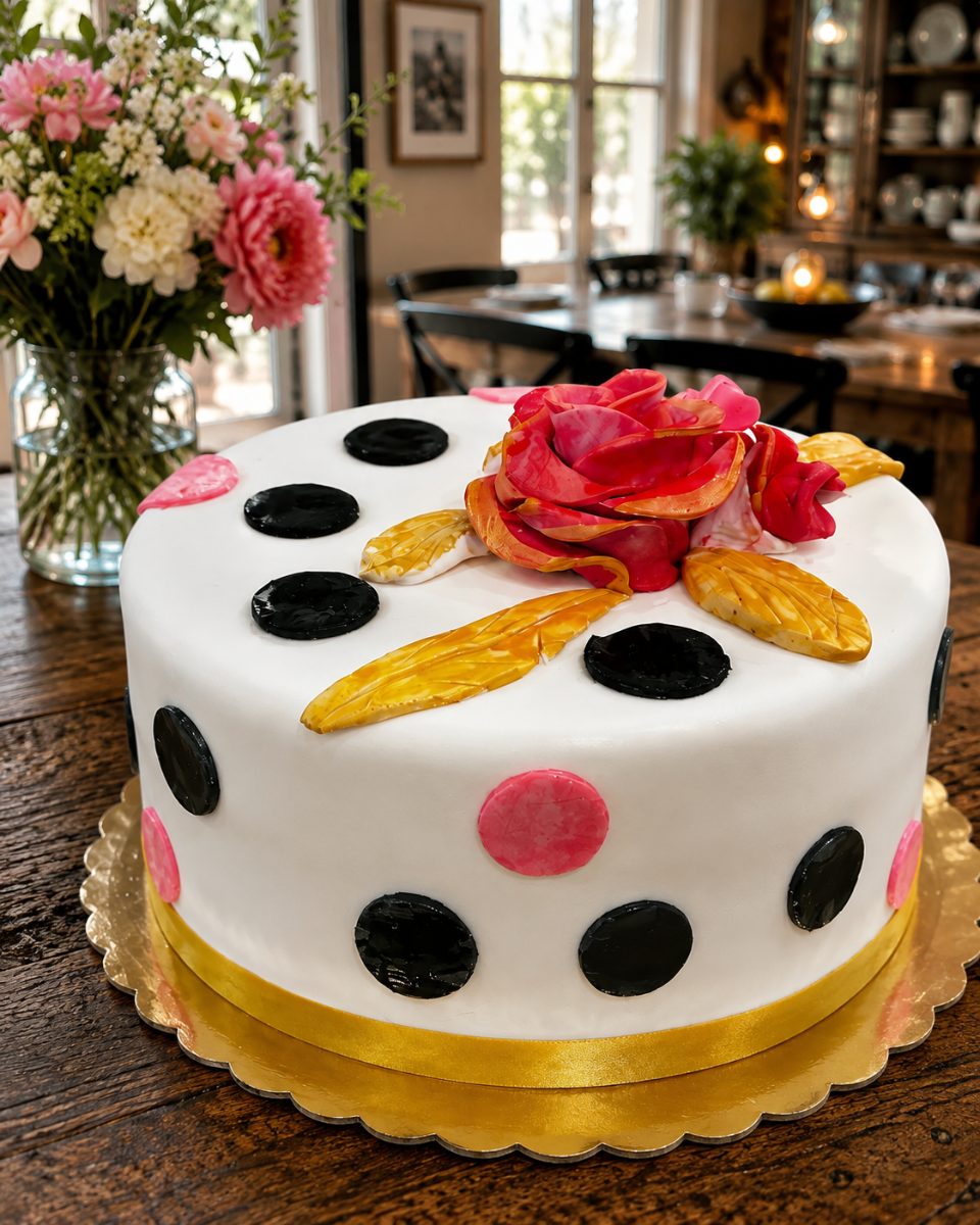 Decorated celebration cake