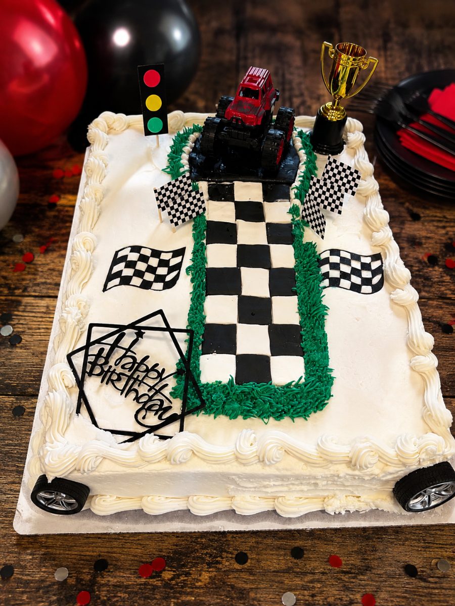 Custom themed layer cake